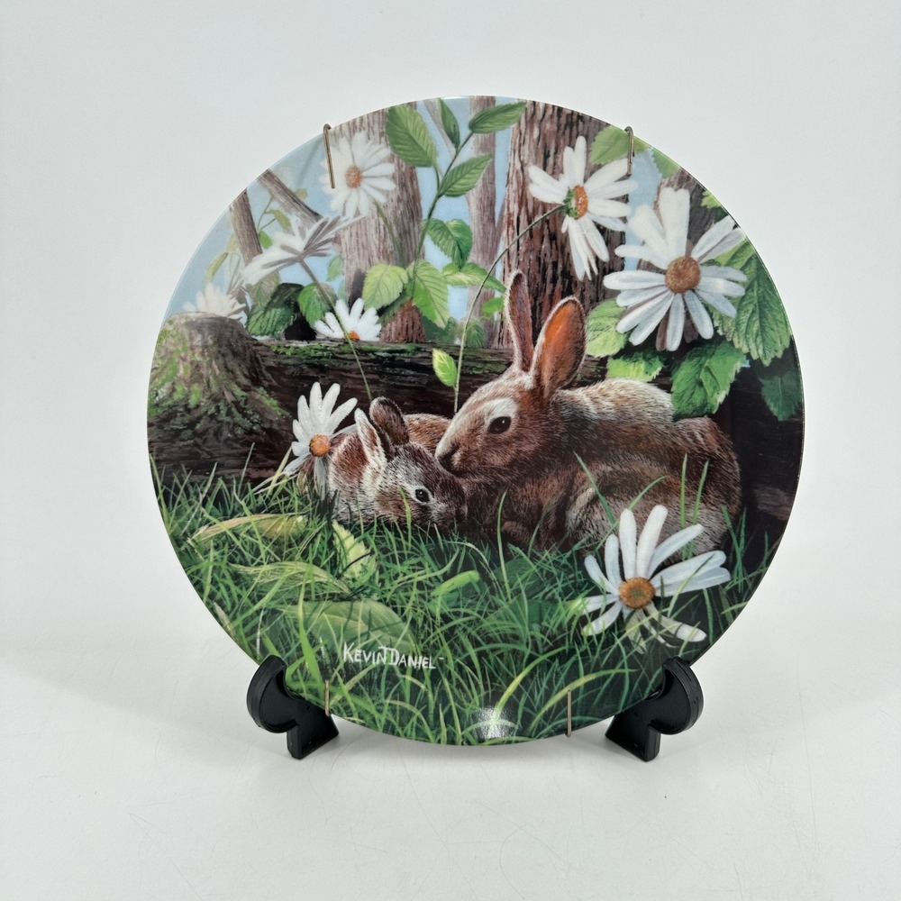 Edwin M Knowles The Rabbit Collector Plate Kevin Daniel 1987 Friends of Forest